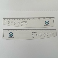 Règle flexible en PVC transparent avec impression de logo, échelle de mesure incurvée, papeterie de bureau promotionnelle, cadeau scolaire