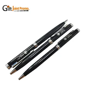 Advertising Custom Metal Ballpoint Pen Luxury Slim Metal Twist Ball Pen With Laser LOGO