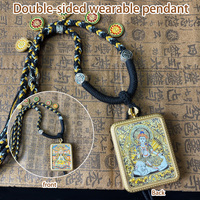 Collier artisanal Thangka de haute qualité, personnalisable en gros, pour la sécurité, la santé, l'énergie et la chance