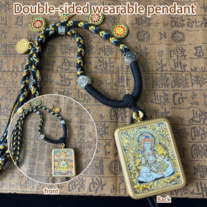 Collier artisanal Thangka <span class=keywords><strong>de</strong></span> haute qualité, personnalisable en gros, pour la sécurité, la <span class=keywords><strong>santé</strong></span>, l'énergie et la chance - Product Image 2