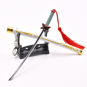 XinRui Vente directe d'usine de porte-clés en métal artisanal en forme de <span class=keywords><strong>katana</strong></span> exclusif aux personnages d'anime japonais Demon <span class=keywords><strong>Slayer</strong></span>, cadeau en stock - Product Image 4