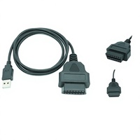 Câble adaptateur OBD2 mâle vers prise USB personnalisé 12V/24V 12W-24W, cordon d'extension universel pour diagnostic automobile