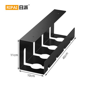 Organizador de Cables Debajo del Escritorio Ripai, Rectangular, Negro, Tipo Gancho, Organizador de Escritorio, Organizador de Oficina, Duradero - Product Image 4