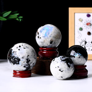 Wholesale Natural Gemstone Polished Sphere <b>Crystal</b> Healing Moonstone Sphere <b>Ball</b> for Fengshui Decoration - Product Image 1