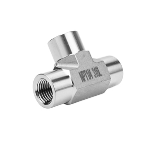 מחבר טי נקבה SUS316L 3000psi עם הברגה לחיבור צינור NPT1/4 לשימוש תעשייתי - Product Image 4