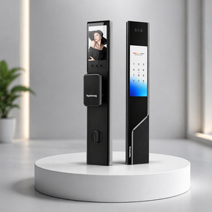 Cerradura de Videoportero Topstrong Totalmente Automática de Aleación de Aluminio Fresada con Precisión, con Pantallas Dobles y Reconocimiento Facial para Puertas de Madera - Product Image 1