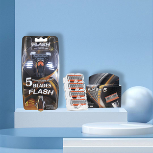Venta caliente Blister Card OEM <span class=keywords><strong>FLASH</strong></span> Low MOQ System Five 5 Blade Cuchilla de afeitar - Product Image 5