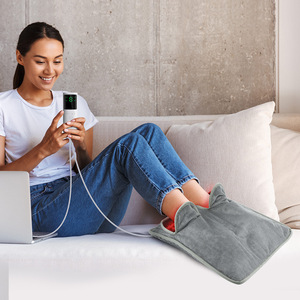 Calentador de Pies Eléctrico USB de Franela de Poliéster para Invierno, Oficina y Hogar, Masajeador de Pies Eléctrico - Product Image 1