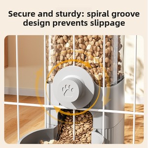 Distributeur automatique de nourriture et d'eau pour animaux de compagnie de grande capacité, moderne, suspendu, en plastique solide, pour chiens et chats, utilisation en intérieur - Product Image 3