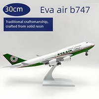 Modèle d'avion Boeing 747 à l'échelle 1:250, 30 cm, en résine, ornement statique solide, multi-style