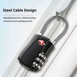 กุญแจล็อครหัส <span class=keywords><strong>TSA</strong></span> สำหรับเดินทางข้ามประเทศ ยอดขายดี พร้อมระบบปลดล็อคด้วย<span class=keywords><strong>รหัส</strong></span> สำหรับกระเป๋าเดินทางและการผ่านพิธีตรวจคนเข้าเมือง - Product Image 2