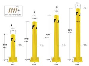 Поверхностное крепление для гаража, система безопасности дорожного движения, Противоударный Столб Из Нержавеющей Стали - Product Image 5