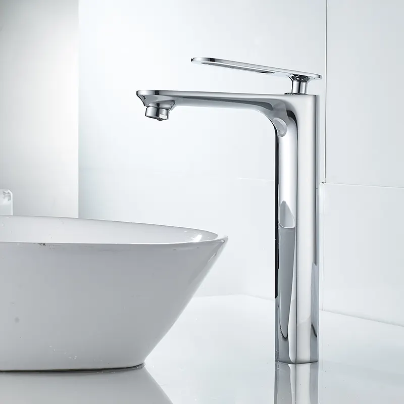 Momali bagno moderno in ottone monoforo corpo lungo rubinetto per lavabo alto di base, miscelatori e rubinetti