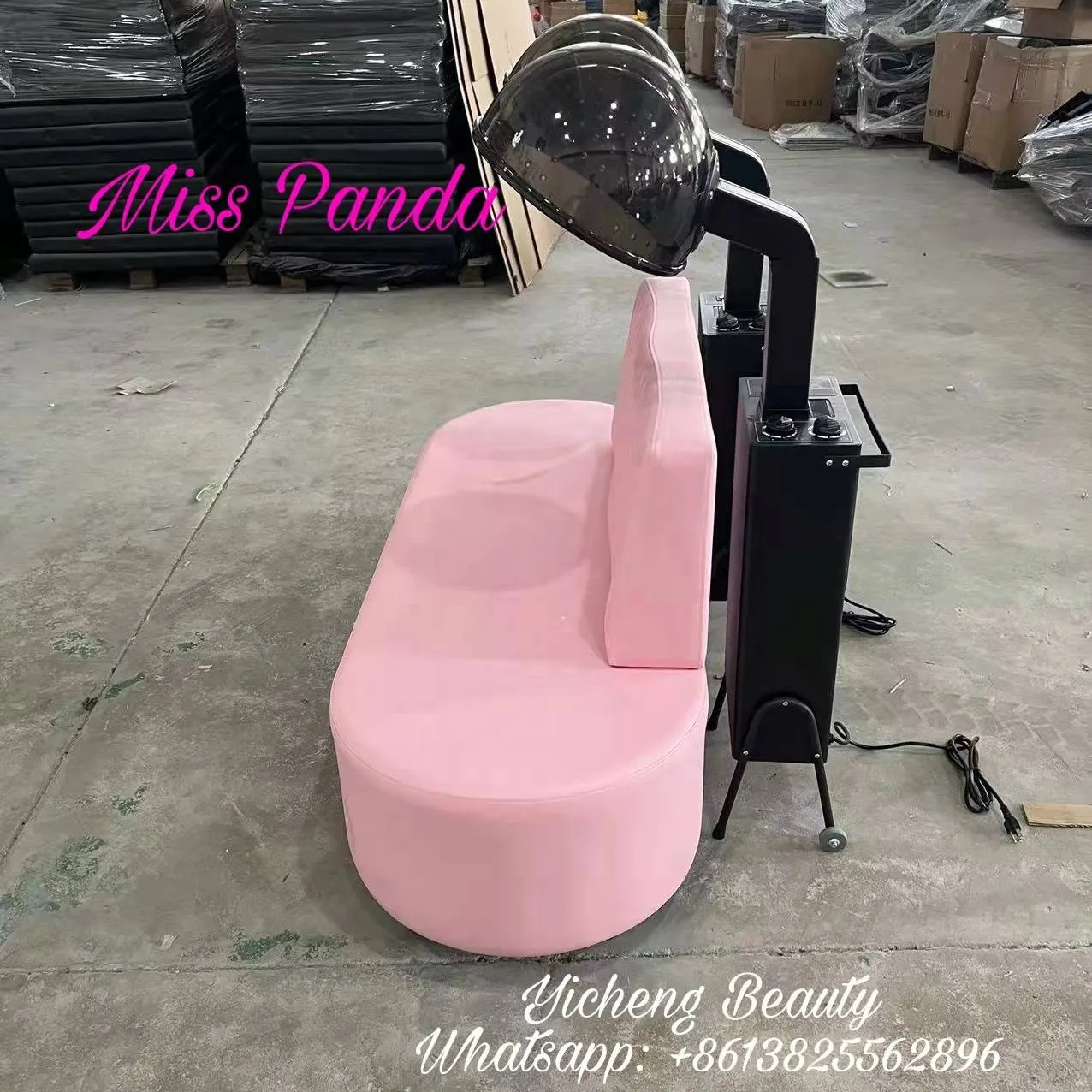 Custom-made pink beauty salon furniture dryer chair