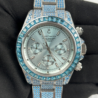Montre entièrement personnalisée sertie de diamants Moissanite pour hommes, montre de luxe Hip Hop, montre cadeau, montre en diamants pour hommes