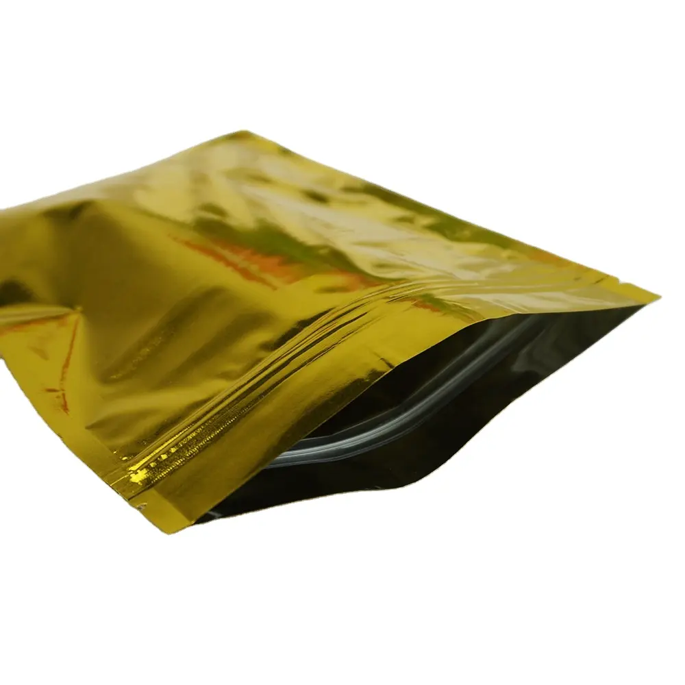 Bolsa de plástico con cremallera para embalaje médico pequeño dorado barato de suministro de fábrica de embalaje colorido