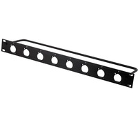 Rak Distribusi Video 8-slot Blank Jumper Board 1U 8-way Kabinet Aluminium Alloy Panel XLR Soket Audio Tipe-D Tanpa Layar
