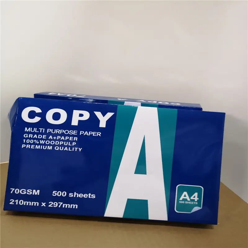 Brand printing paper a4 size copy paper same quality with thailand 80 gsm