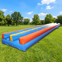 Toboggan aquatique gonflable double piste WINSUN en PVC pour parc aquatique extérieur et centre commercial, avec couleur et taille personnalisables