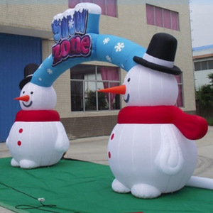 Noel dekorasyon dev şişme Santa Claus kapısı şişme noel tatil için kemer şişme Santa kemer - Product Image 4