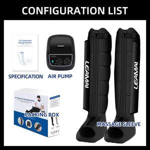 جهاز تدليك الساق بضغط الهواء ذو 6 غرف، شعار مخصص، لعلاج الوذمة اللمفاوية، تمارين الاسترخاء، أحذية ضغط هوائية للتعافي - Product Image 5