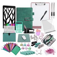 Nouveau coffret cadeau d'affaire promotionnel de haute qualité stylo et cahier de luxe porte-clés porte-carte impression personnalisée logo cadeaux de bureau/