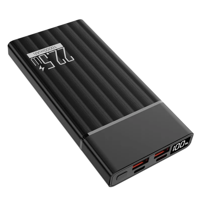 10000mAh Ultra-Thin Power Bank - Fast Charging Portable Battery with LED Display OEM Custom Logo for Gifts