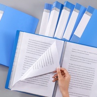 Logo personnalisé promotionnel plastique A4 20 poches affichage clearbook transparent feuille protecteur PP clair dossier de documents