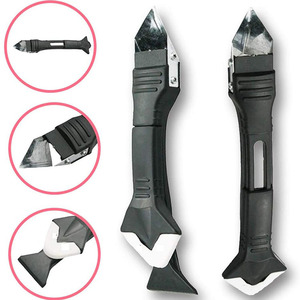 Glass Glue Angle Scraper Stainless Steelhead Sealant <b>Kit</b> 3 in 1 DIY OEM Removal Silicon Taker <b>Tile</b> Caulking Grout Scraper Tool - Product Image 5