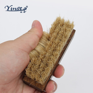 Yinste <b>Shoe</b> Cleaning Brush Pig Hair Wooden Handle Multi <b>Functional</b> Stain Removal Brush - Product Image 1