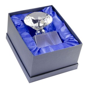 Trofeo de Golf Diamond D.80 Base 80x80x45 de Acrílico, Cristal y Placa de Papel con Impresión UV para Ferias Comerciales y Bienvenida - Product Image 3