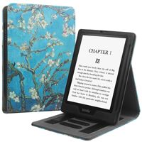 Étui personnalisable compatible avec Kindle Paperwhite 1/2/3/4/5 (2022) à ouverture supérieure et inférieure, avec support frontal, pour une utilisation à deux mains