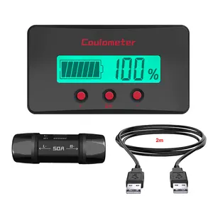 Fabricante PZEM-033 50A 2M USB Coulombmeter Medidor De Bateria De Lítio LCD Capacidade Da Bateria Monitor Medidor