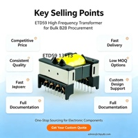Transformateur de puissance toroïdal haute fréquence en aluminium, 240V AC 24V DC 1KHz 400KHz, haute efficacité, types EE EFD EF, pour onduleurs