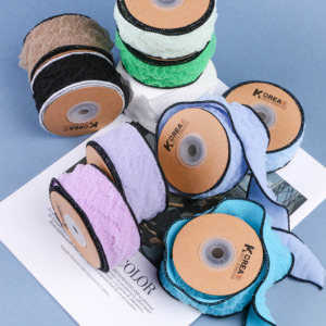 <span class=keywords><strong>Ruban</strong></span> de dentelle sergé Tulle froissé Nœud de coquillage Cadeau floral <span class=keywords><strong>Ruban</strong></span> d'écailles de poisson recyclé - Product Image 2