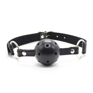 Explosion Sm Produits érotiques pour adultes : Ensemble de bondage en cuir avec menottes en dentelle, masque pour les yeux, pinces pour les seins et boule buccale - Product Image 4