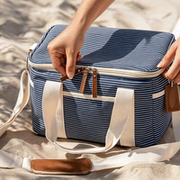 Sac isotherme moyen pour le déjeuner, boîte à lunch isotherme, sac isotherme souple pour adultes, hommes et femmes, couleur bleue