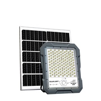 Projecteur LED solaire étanche IP66 en aluminium de haute qualité 60W-1500W avec détecteur de mouvement pour jardin extérieur, ferme, cour, cour
