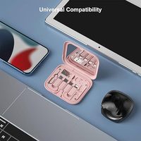 Adaptateur Multi-USB Miroir 3A 60W avec Câble de Charge Rapide et de Données, Kit OTG USB-C vers USB-A/Type-C/Micro/Lightning, Emplacement pour Carte et Support Téléphone