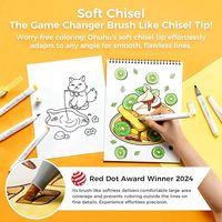 Marqueurs à alcool Ohuhu: Pinceau à 48 couleurs et ciseau souple à double pointe, gagnant du prix Red Dot Design