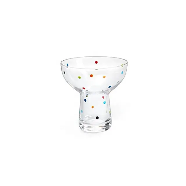 Hand geblasen Margarita Glass Dot Vintage Design Luxus mund geblasen Konfetti Margarita, Martini und Champagner Gläser