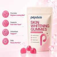 Gummies de beauté au glutathion pour éclaircir la peau, soutien antioxydant, complément à base de plantes avec vitamines C, E et collagène