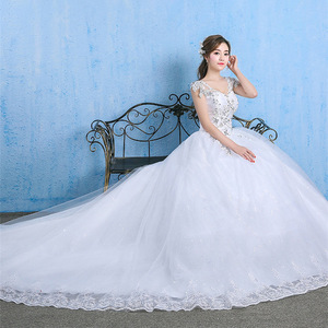 Nuevo Vestido de Novia Bohemio Real con Cuello Redondo, Encaje, Cola Capilla, Patrón Fino, Tallas Grandes y Estándar, Silueta en A - Product Image 2