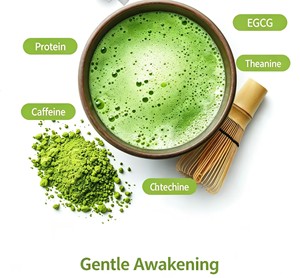 Matcha Latte en Polvo, Té Verde con Adaptógenos para Energí<span class=keywords><strong>a</strong></span> y Concentración |   Auténtica Mezcla de Superalimentos Instantáneos en Polvo 35g - Product Image 6