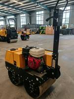 Compacteur routier manuel à double tambour RWYL31B avec moteur Honda, idéal pour le compactage de petites fosses, d'asphalte, de gravier et de sols.