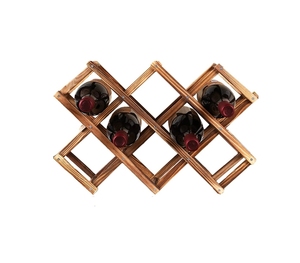 Cesta de Almacenamiento Tejida de Bambú, Ecológica, Color Personalizado, Apilable, Estantes para Botellas de Vino, Soporte para Botellas de Vino - Product Image 1
