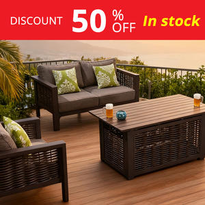 في المخزون جاهزة للشحن خصم رخيص أثاث حديقة فناء مجموعات أرائك بيع بالجملة أثاث خارجي مقاوم للطقس - Product Image 2