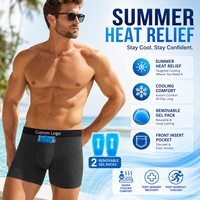 Calzoncillos ergonómicos térmicos para hombre con bolsa de hielo, ropa interior de sauna, cómodos y elegantes, calzoncillos bóxer con bolsillo a prueba de sauna