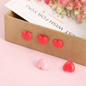 100PCS Hochwertige Näh dekoration Sicherheit Kunststoff Roter herzförmiger Kopfs tift - Product Image 5