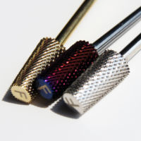 Nouvelle fraise à ongles 2026 pour manucure professionnelle, grande fraise lisse violette F-5XC en carbure de tungstène
